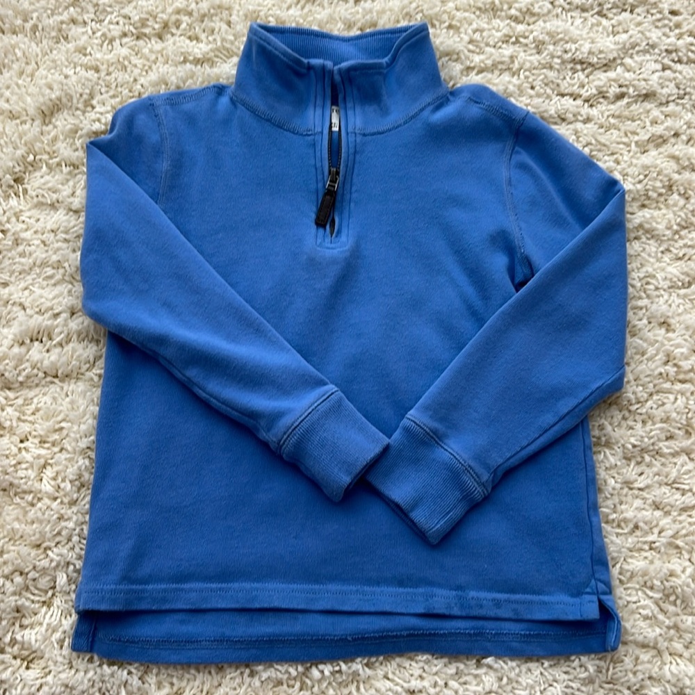 Crewcuts boys size 6-7 sky blue quarter zip sweatshirt. 100% cotton.